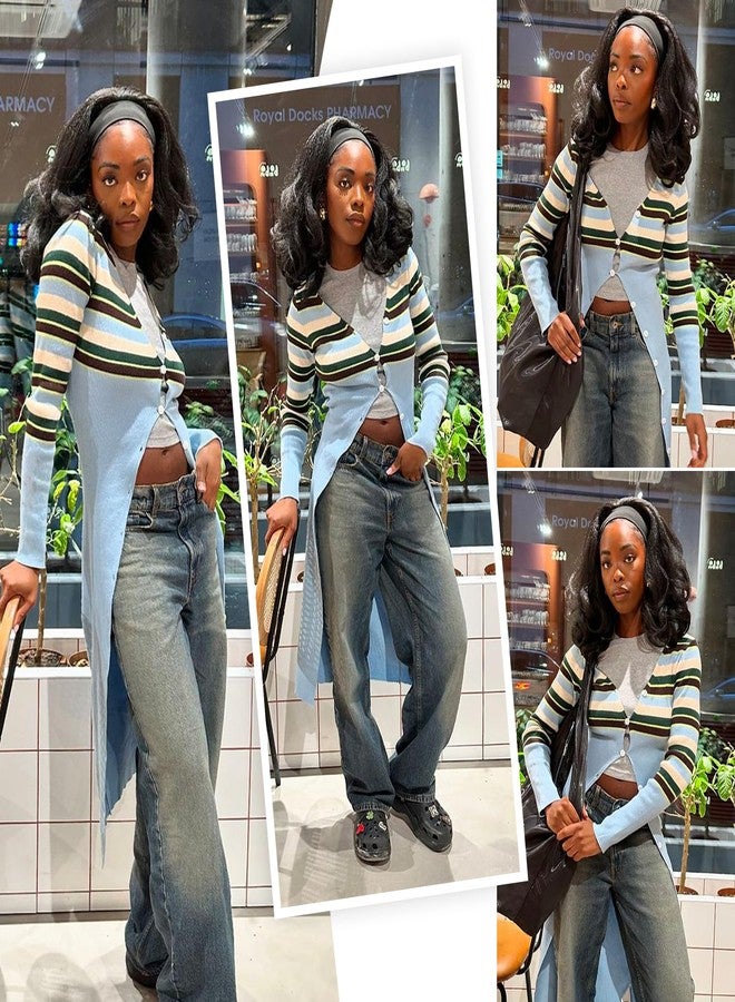 Quantum Love Yaki Curly Headband Wigs for Black Women - Kinky Straight Black Headband Curly Ends Synthetic Wear and Go Glueless Half Wig with Headbands Attached - Image 5